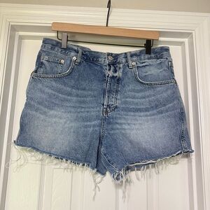 We The Free Curvy VY Mid Rise Shorts Cutoff Jean Shorts Size 31 Button Fly